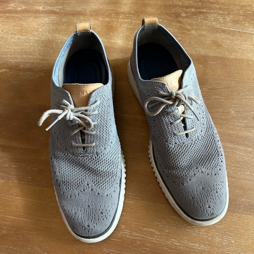 Cole Haan Men's Gray Knit Oxford Shoes